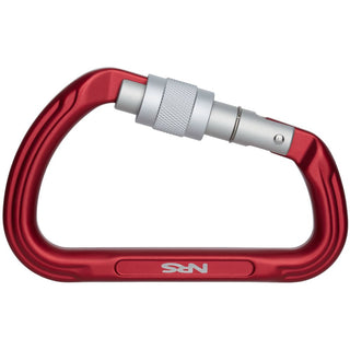 NRS Nuq Screw Lock Carabiner - Red/Silver